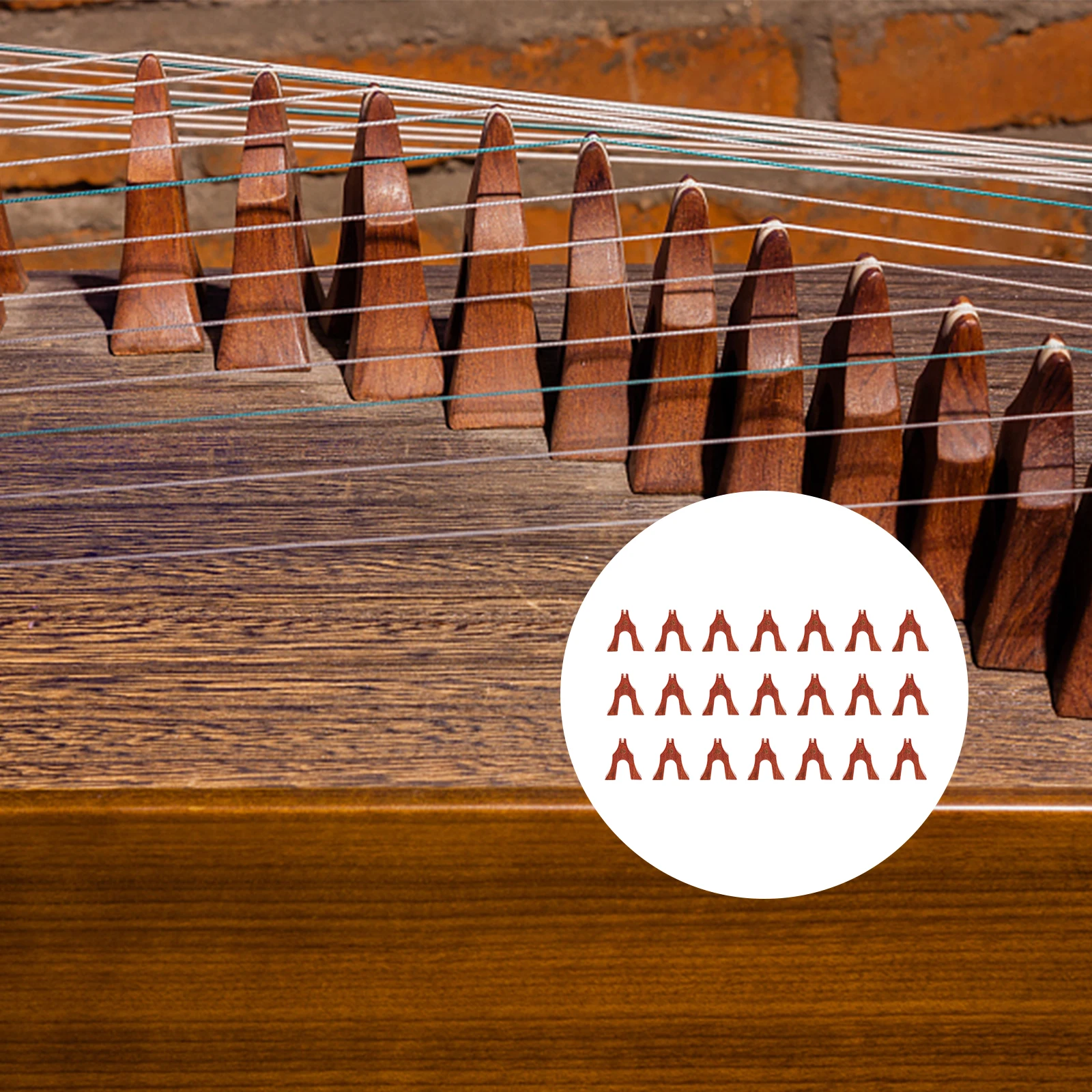 

21 Pcs Bridges Guzheng Supplies Accessories Durable Wooden Support Pillar Simple Practical Musical Instrument