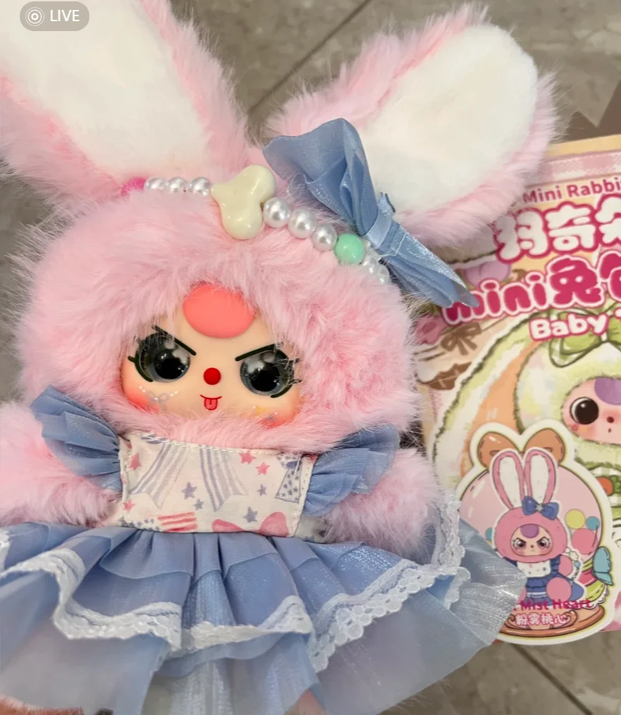 Echte Baby Drie Macchiato Mini Konijn Tas Serie Blind Box Schattige Pop Tas Collectie Desktop Ornament Mode Trend Cadeau