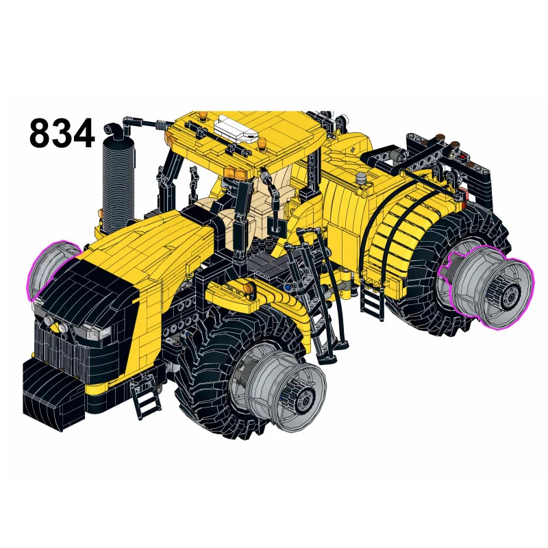 

MOC-30383 сельскохозяйственный транспортный трактор, сращивание строительных блоков, модель 2299, детали для мальчика, строительные блоки на день рождения, игрушка в подарок