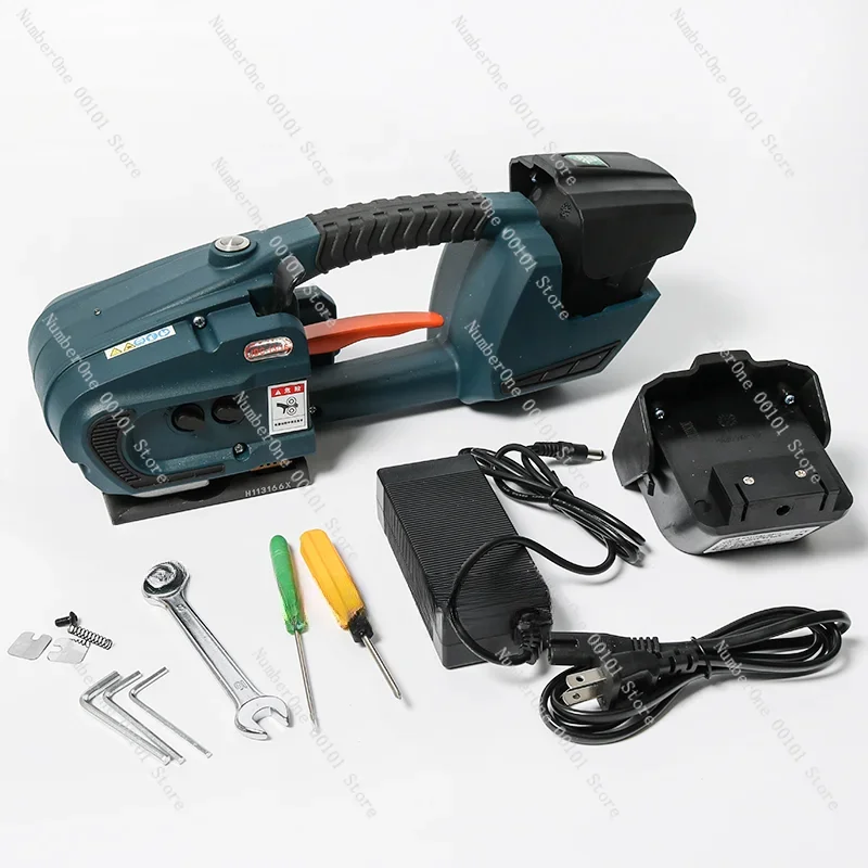 آلة الربط ل 13 مللي متر-16 مللي متر PET/PP الأشرطة البلاستيكية بطارية تعمل بالطاقة 4.0A/12 فولت JDC آلة التغليف مع بطاريتين