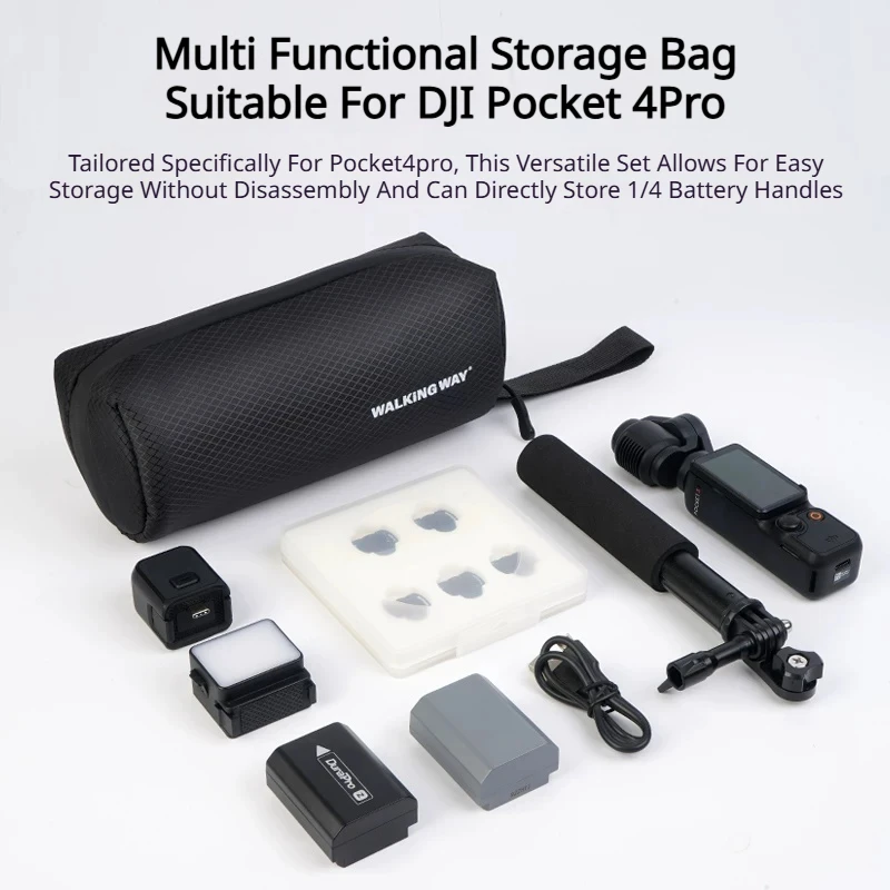 Walking Way Sports Cameras Bag Applicable To DJI Osmo Pocket 4 Pro Dedicated Storage Bag Anti Splash Bag Camera Accessories