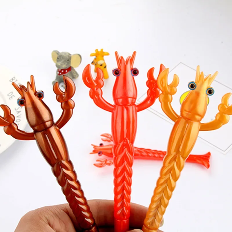 4 Pack Colorful 3D Lobster Gel Pens Creative Stationery Office Supplies Creative Signature Gel Pens