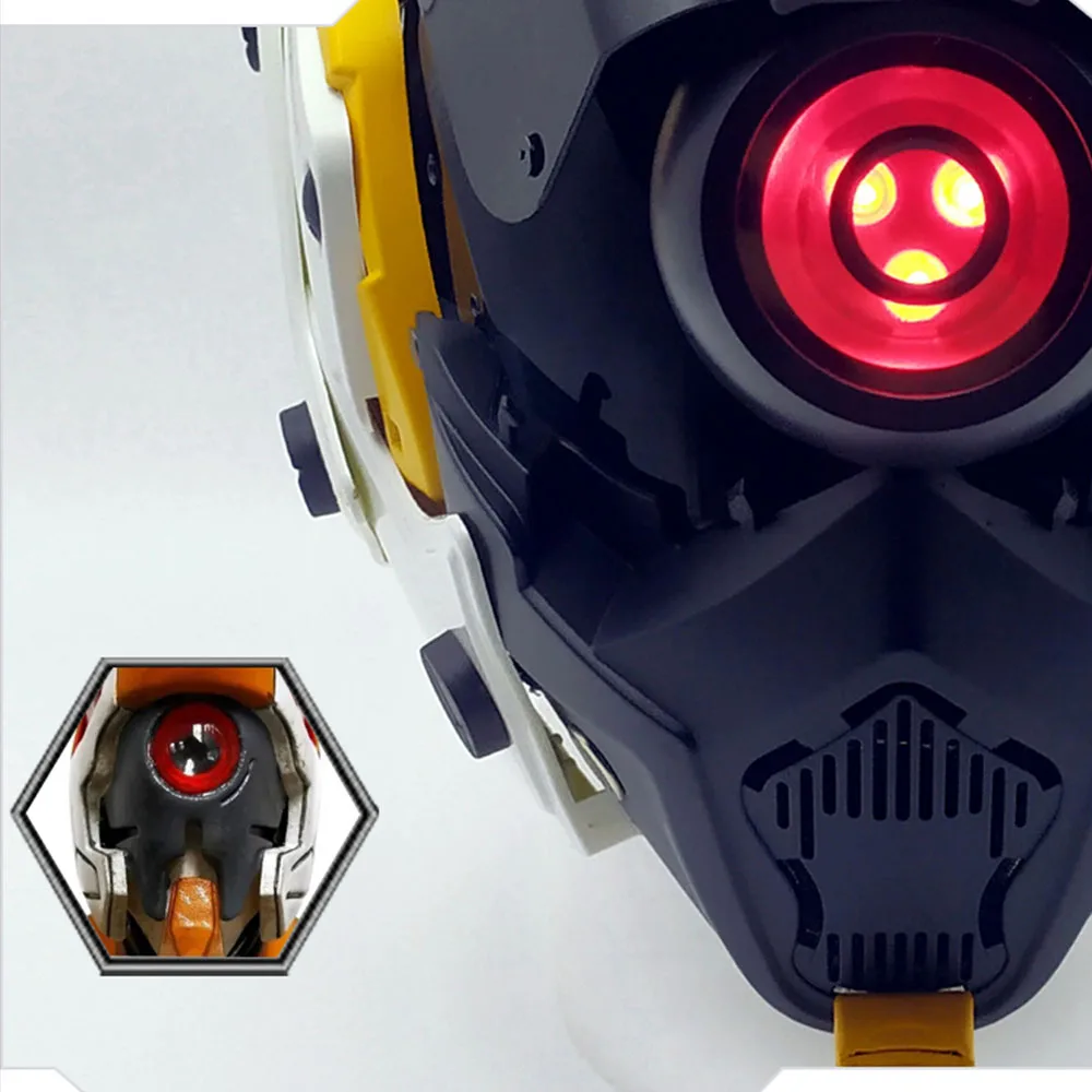 Cyberpunk EVA Unit-00 Mech Helmet Adjustable Strap Light Change Space-Style Helmet for Outdoor DJ Parties Festivals Cosplay