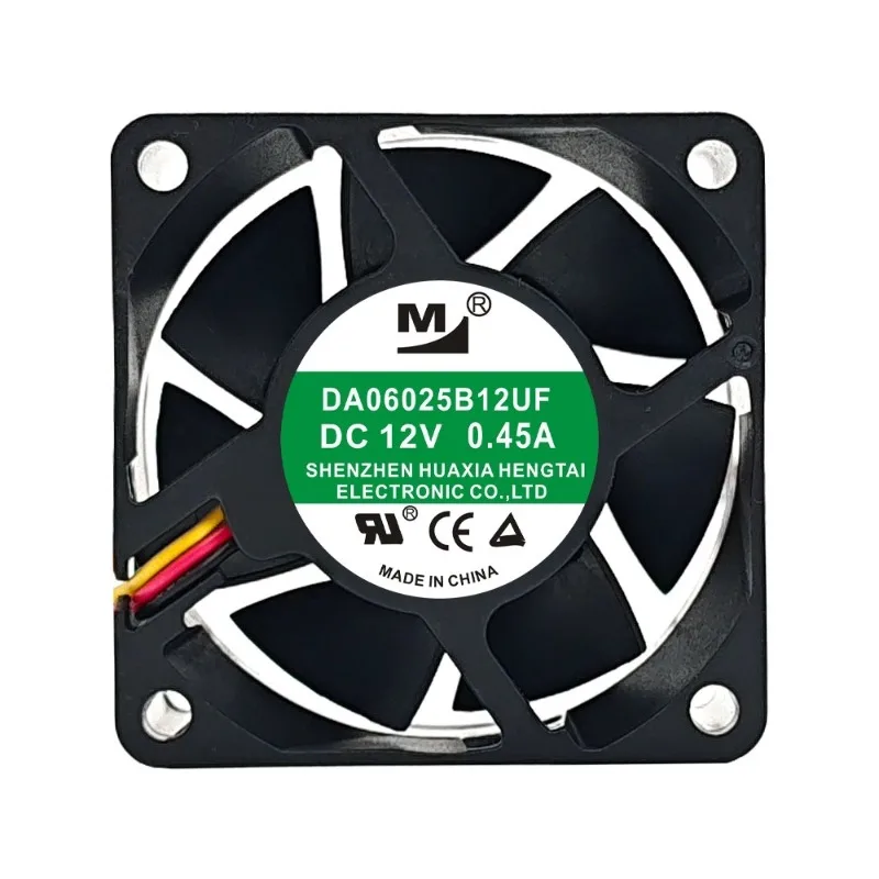 

New Fan for DA06025B12UF 0.45A 12V 6025 6cm Inverter Server Cooling Fan 60 * 60 * 25MM