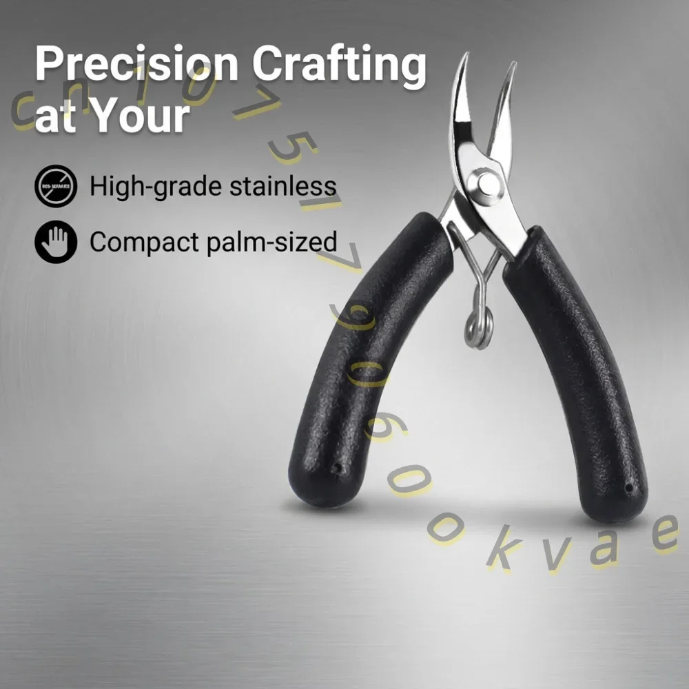 Stainless Steel Mini Needle Nose Pliers Curved Nose Pliers Jewelry Making Hand Tool Pliers for DIY Bracelet Jewelry Making Tools
