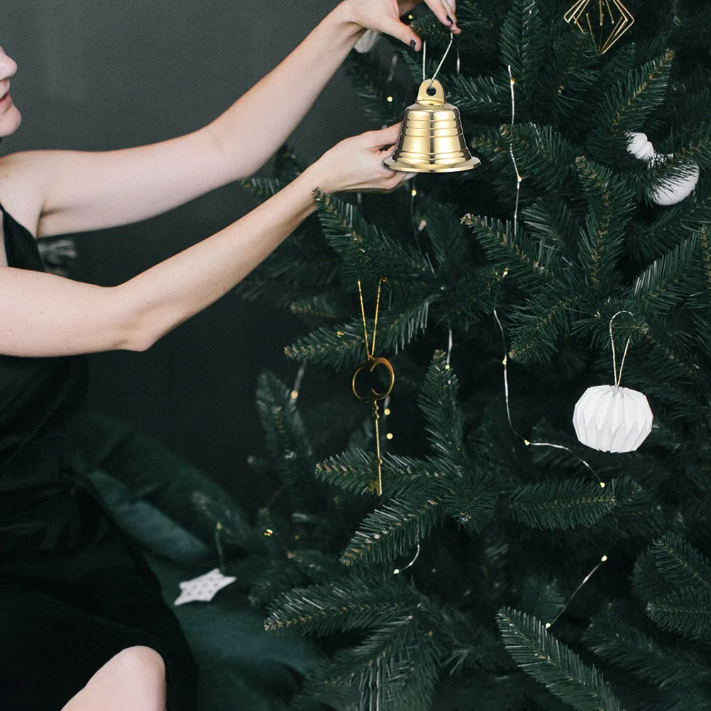 

1Pcs Brass Bell Wind Chimes Hanging Decoration Golden Christmas Jingle Bell Craft Pendant for DIY Ornament Party Decor