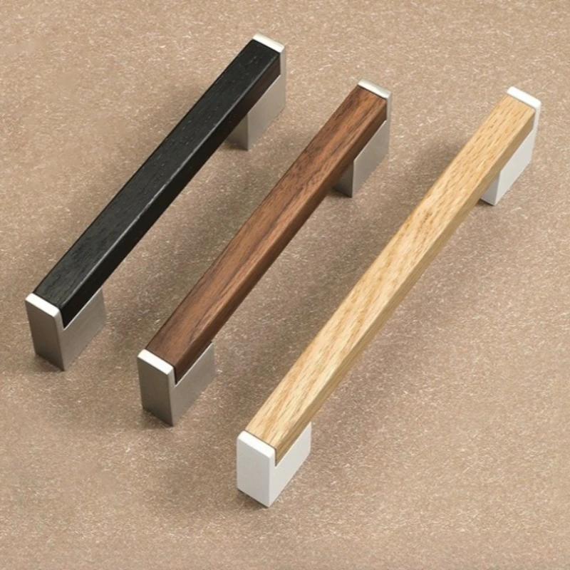 

Premium walnut cabinet door handle, kitchen cabinet wooden handle, drawer cabinet door, wooden wardrobe door handle
