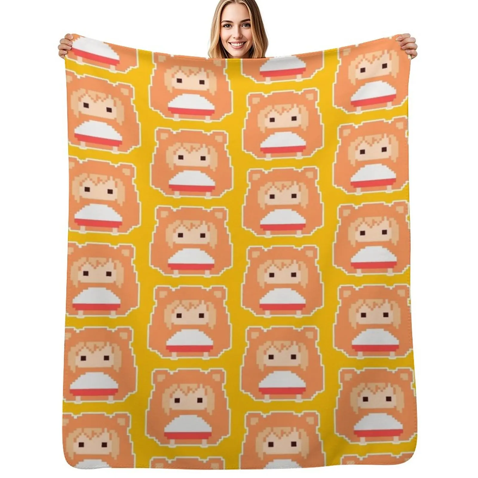 8bit Umaru Chan Throw Blanket Luxury Thicken Plaid Loose blankets and throws Beach Fashion Sofas Blankets