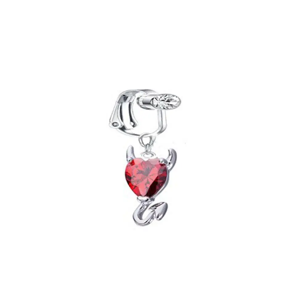 Accessories Clip On Umbilical Cartilage Clip Belly Button Ring Faux Belly Piercing Navel Rings Body Jewelry Fake Belly Ring