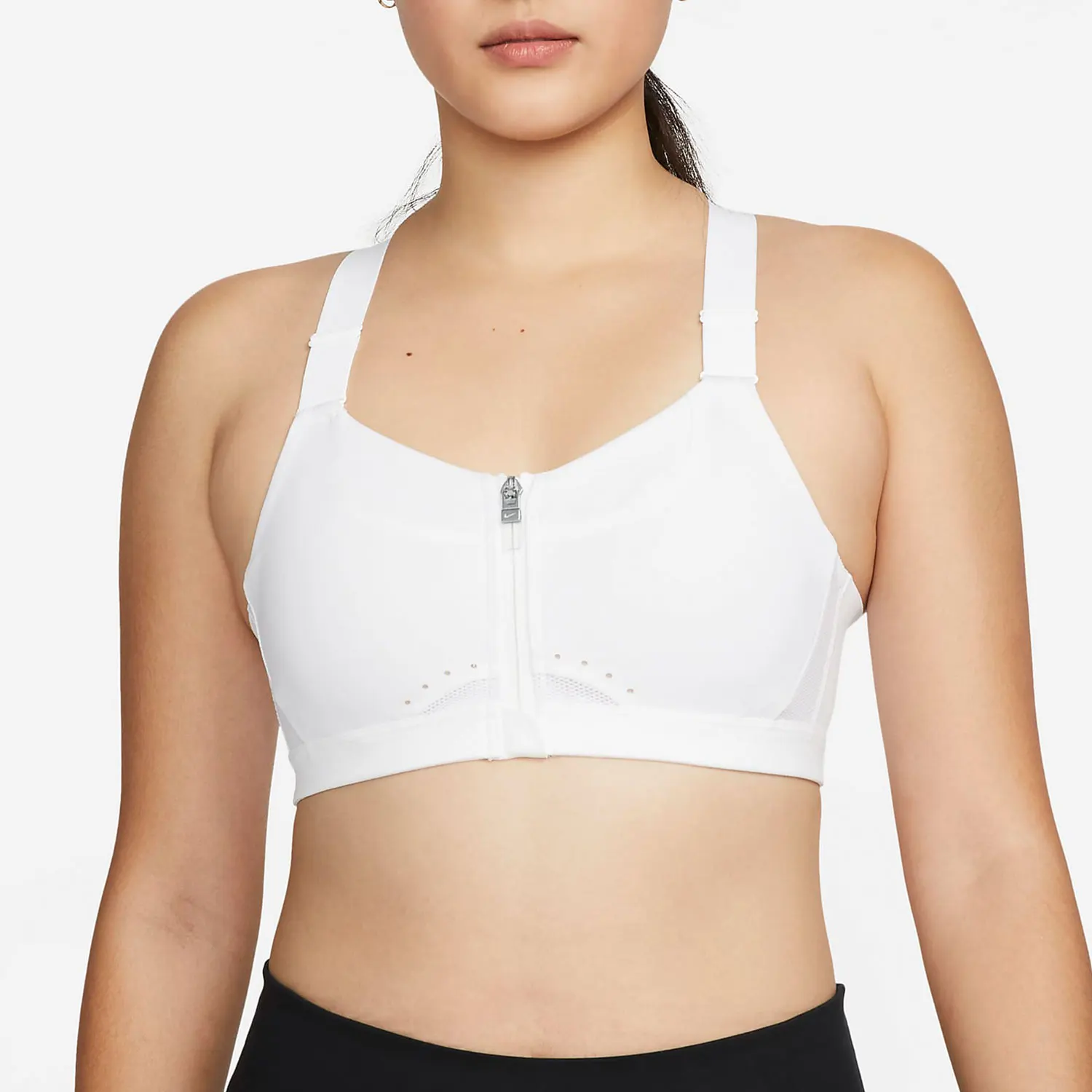 

Женский спортивный бюстгальтер Nike Original Current Season New Alpha на молнии спереди DD0437-100