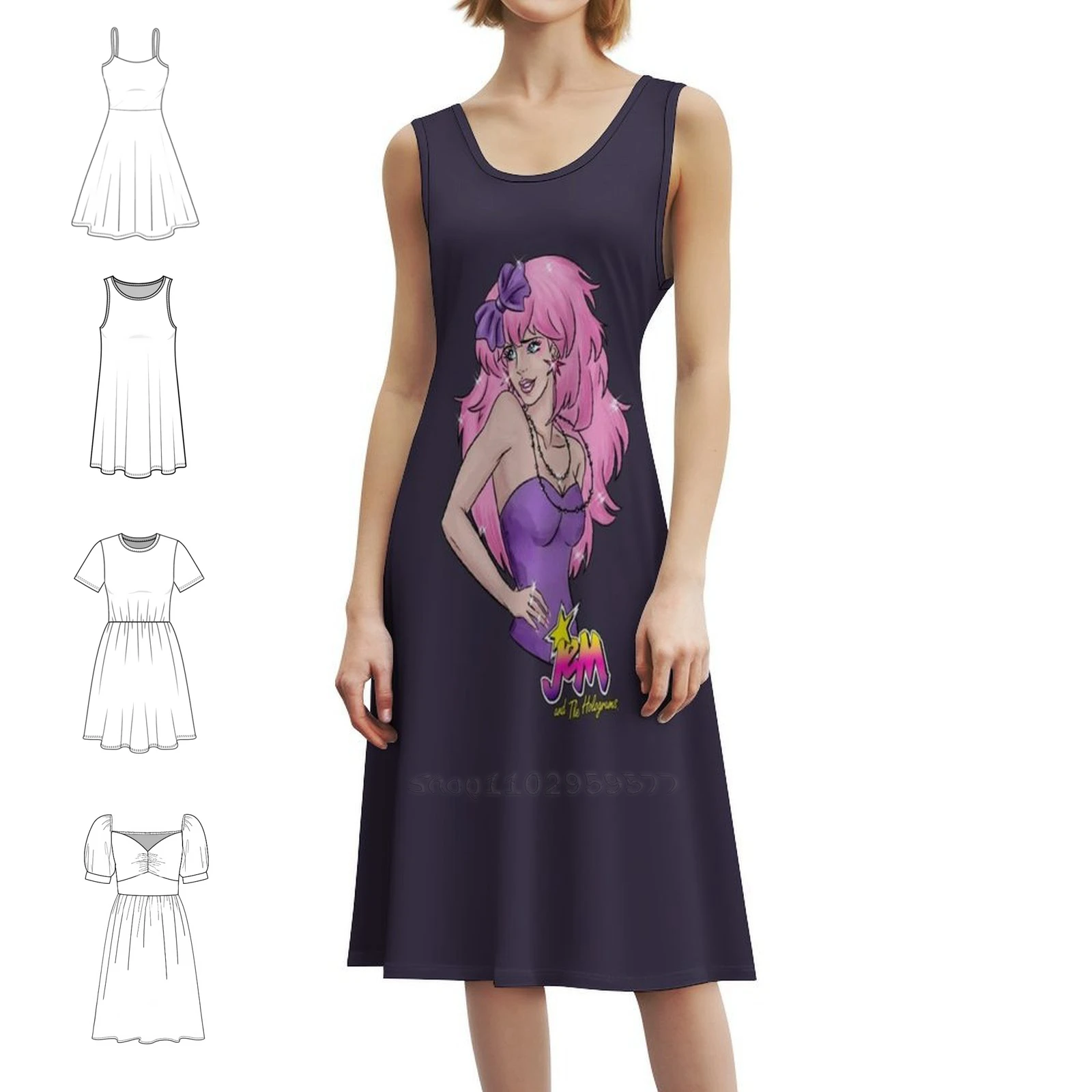 هدية عيد ميلاد جيم وهدية الهولوغرام لعشاق الموسيقى فستان مثير للإجازات للنساء وحفلات الشاطئ وأعياد الميلاد فستان قصير لعيد الميلاد #1