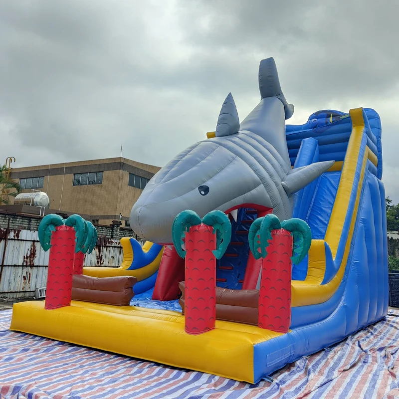 

Hot Selling Children's Inflatable Trampoline Ocean Park Shark Inflatable Slide Good Quality And Low Price