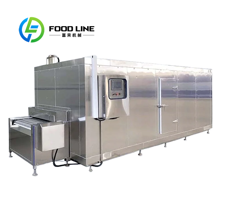 IQF Tunnel Freezer Even Air Circulation Eliminates Uneven Freezing To Keep Uniform Texture Of Finished Frozen Seafood Products