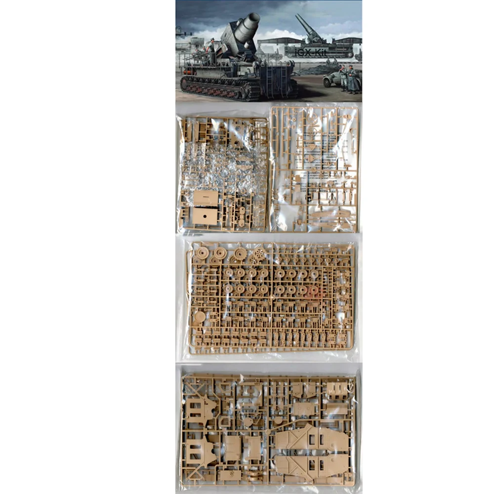 

Trumpeter 00208 1/35 Scale Morser Karl Gerat 040/041 on Railway Transport Carrier Military Plastic Assembly Building Model Kit
