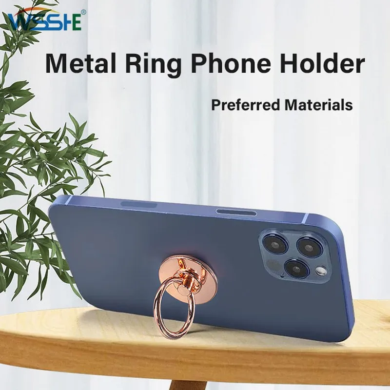 

2023 New Metal Ring Mobile Phone Holder 3M Super Glue Smartphone Accessories Support Stand for Apple IPhone 13 14 Samsung Xiaomi