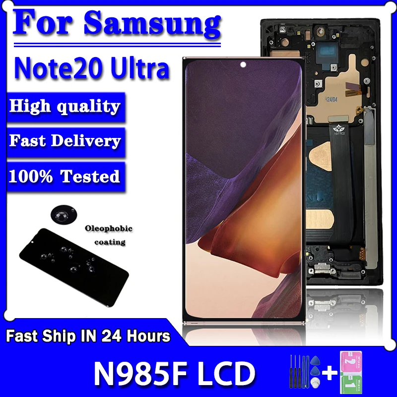 

Для качества TFT для Samsung Note 20 Ultra N986B N985F Дисплей Note20 Ultra 5G SM-N986F Дигитайзер сенсорного ЖК-экрана с рамкой