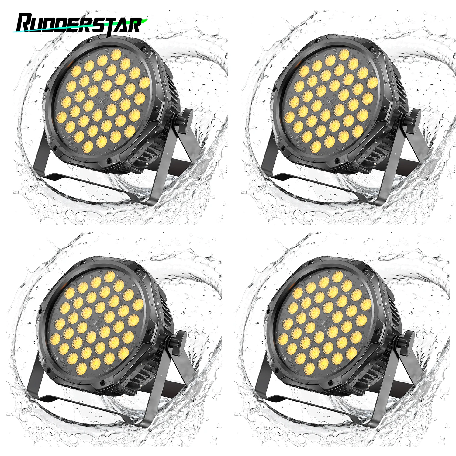 

4PCS Waterproof LED Par Light RGB 3IN1 Stage Effect Lighting DJ Party Lights for Disco Concert Wedding Theater Live Show Club