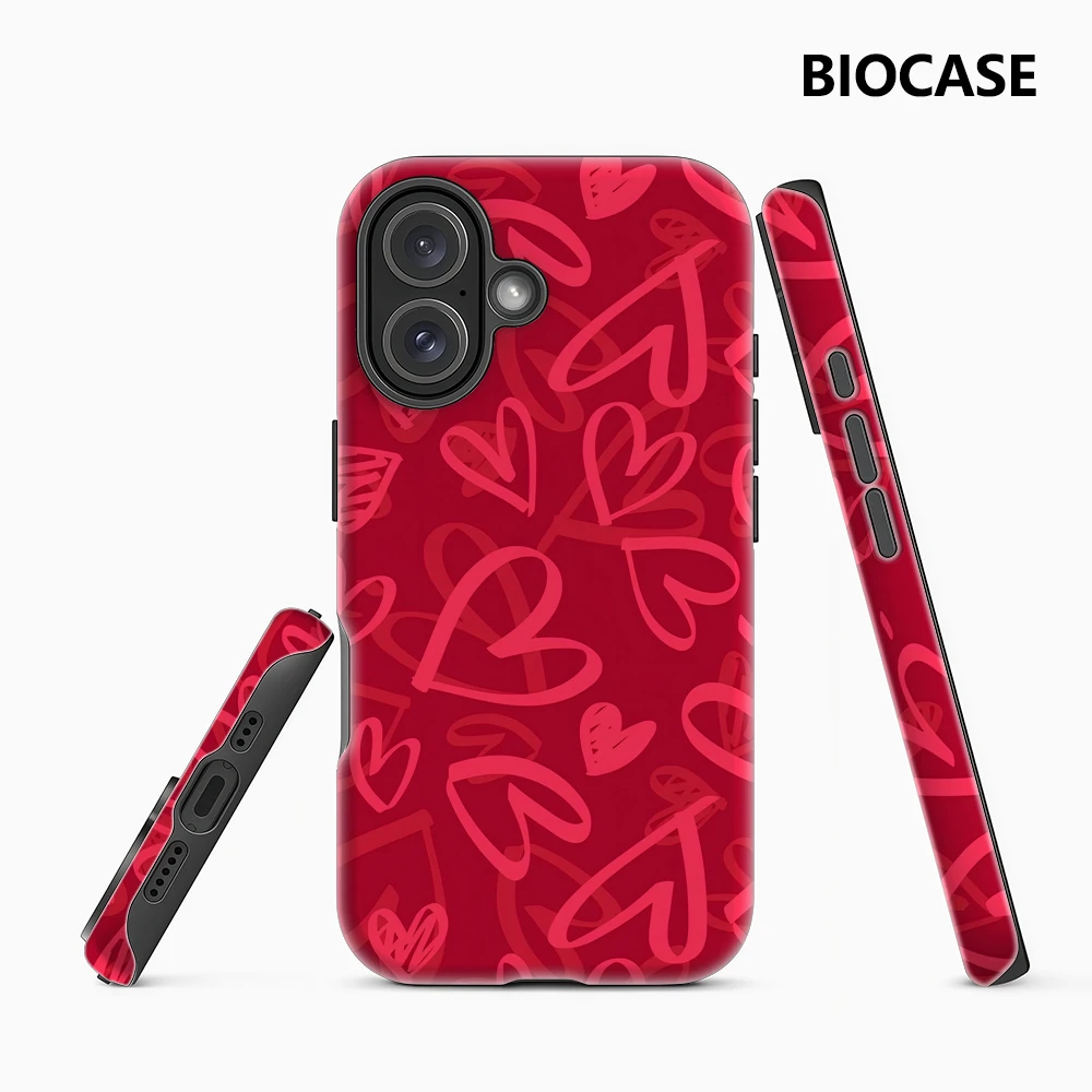 Rotes Herz IPhone 17 Must-Haves Handyhülle für IPhone 17 16 15 14 13 12 150 Pro Max Plus Doppelschichtige Rückseite