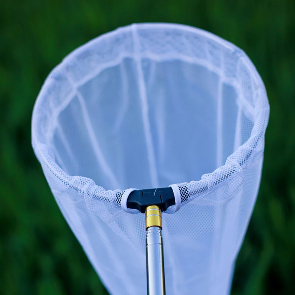 Filet à mailles télescopique en acier inoxydable, équipement de pêche portable pour enfants, jardin extérieur