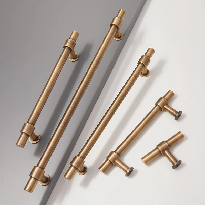 مقبض درج خزانة ملابس بسيط وحديث، مقبض كابينة نحاسي عتيق لأجهزة الأثاث الخارجي لغرفة النوم في المطبخ