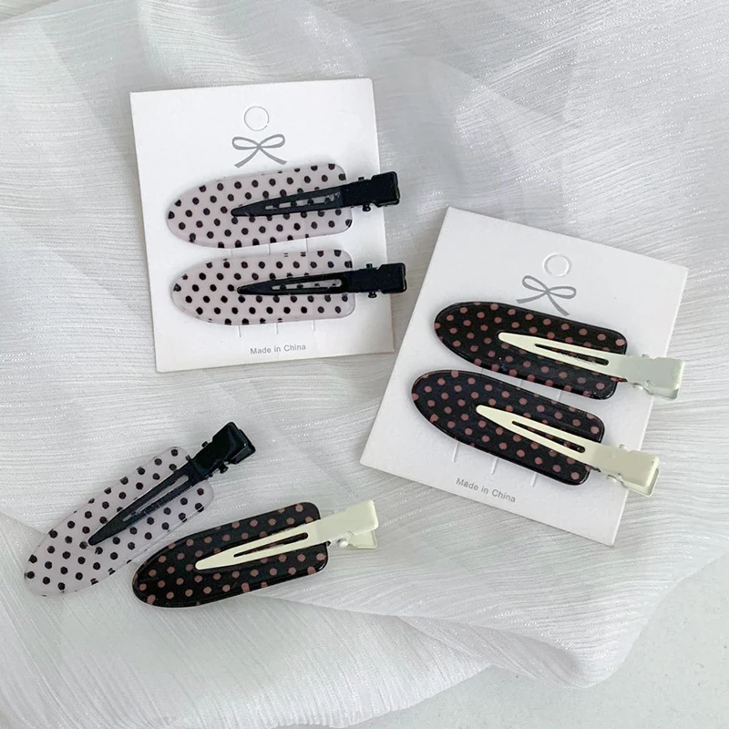 

Прозрачная бесшовная заколка для волос в горошек в корейском стиле для женщин с челкой и отслаивающимися волосами премиум-класса Bb