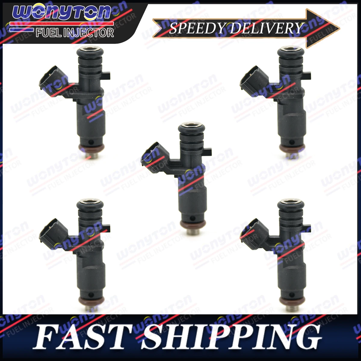

Set of 5 fuel Injector FOR 2006-07 Volkswagen Rabbit Beetle 2.5L 07K906031B