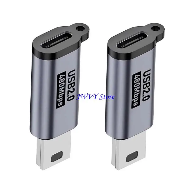 573A 2PCs USB to Type C Adapter for Seamlessly Device Connection and Fast Charging