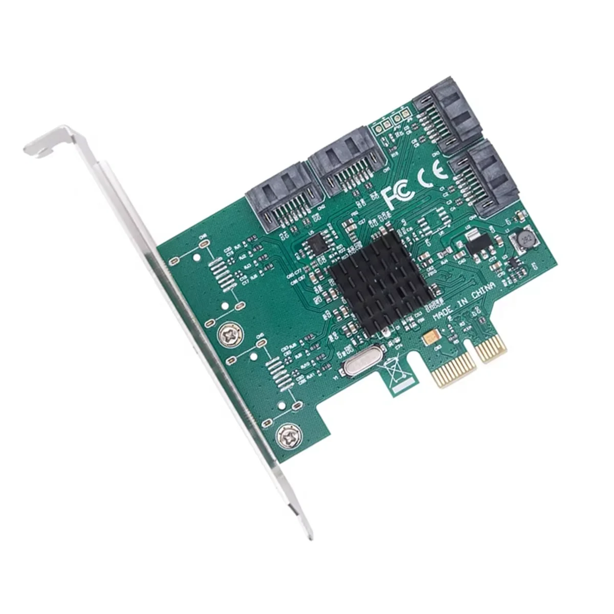 SATA PCIE 확장 카드 어댑터 PCI Express X1 - 4 포트 SATA3.0 컨트롤러 88SE9215 칩 PCI E PCI-E SATA 3 승수-AA56