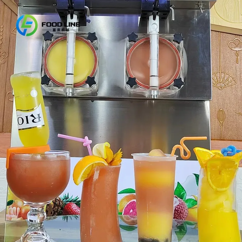 Customized Certified Commercial Ice Slushie Machine Multifunctional Smoothie Margarita Frozen Drink Vending Unit
