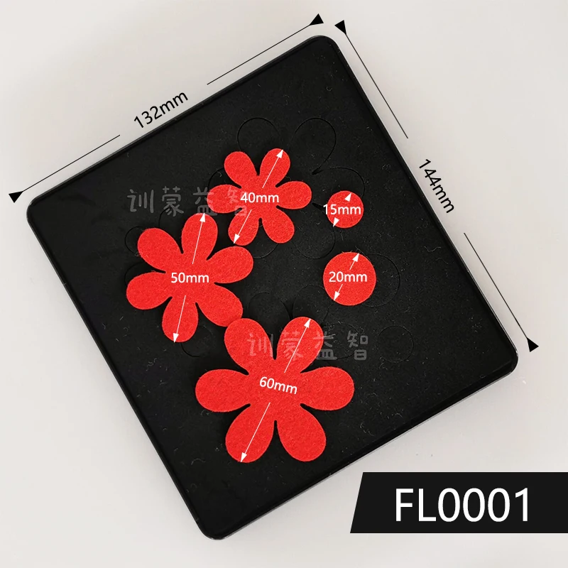 פרח שבלונות רעיונות חיתוך למות 15.8mm עבה 140*152mm עץ פלדה כלל עם חזרה מקרה SMR-FL0001
