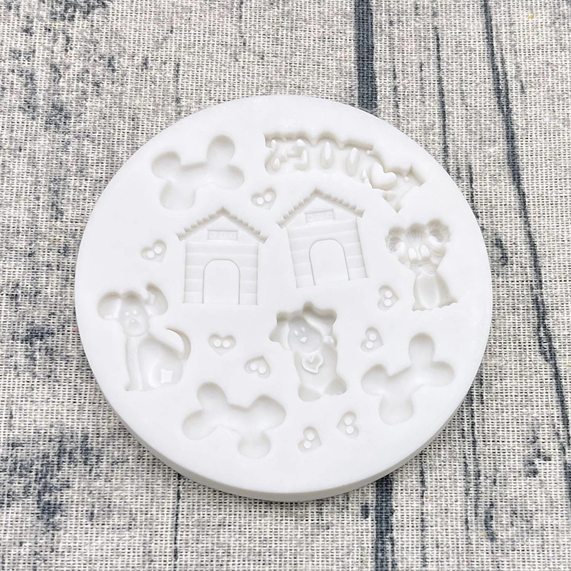 Bone Dog Silicone Cake Baking Mold Sugarcraft Chocolate Cupcake Resin Tools Fondant Decorating Tools