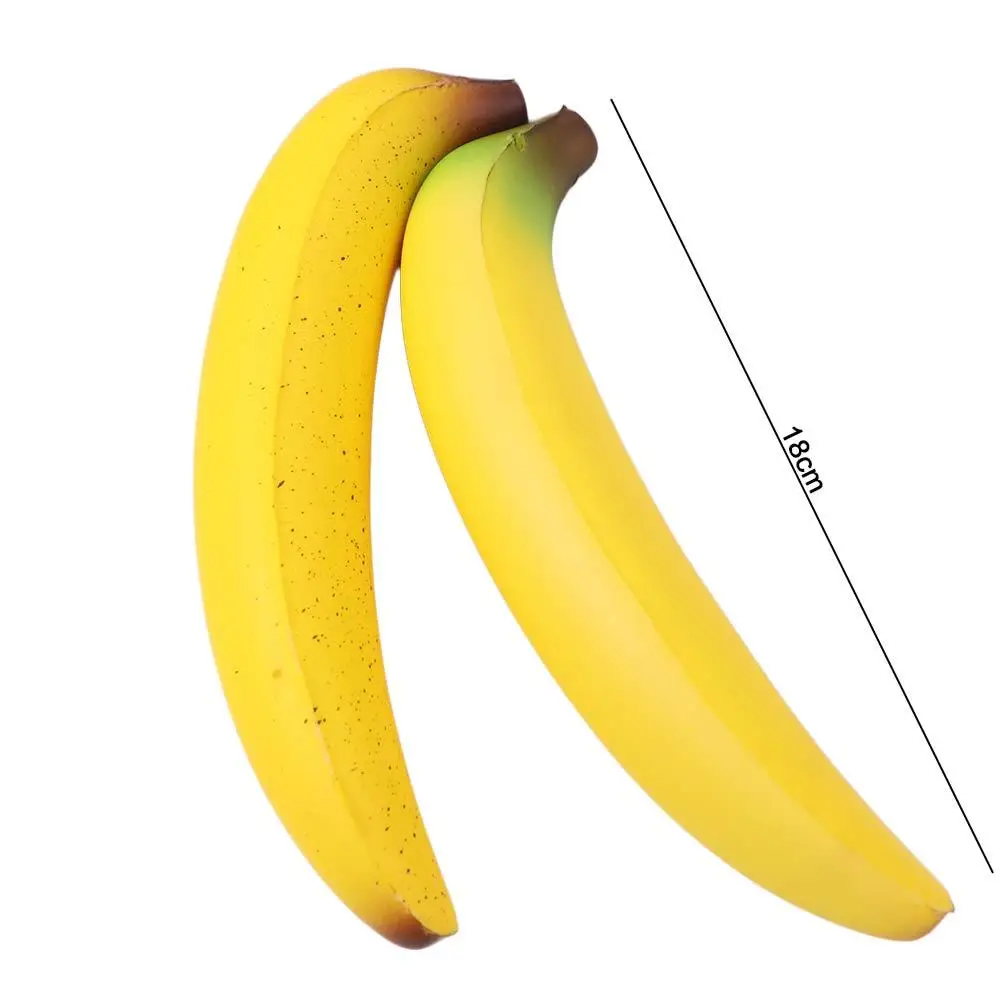 2 stücke Simulierte Banana Squeeze Spielzeug Kneten Langsam Rebound Banane Zappeln Spielzeug Weiche Gute Gefühl Prise Dekompression Spielzeug