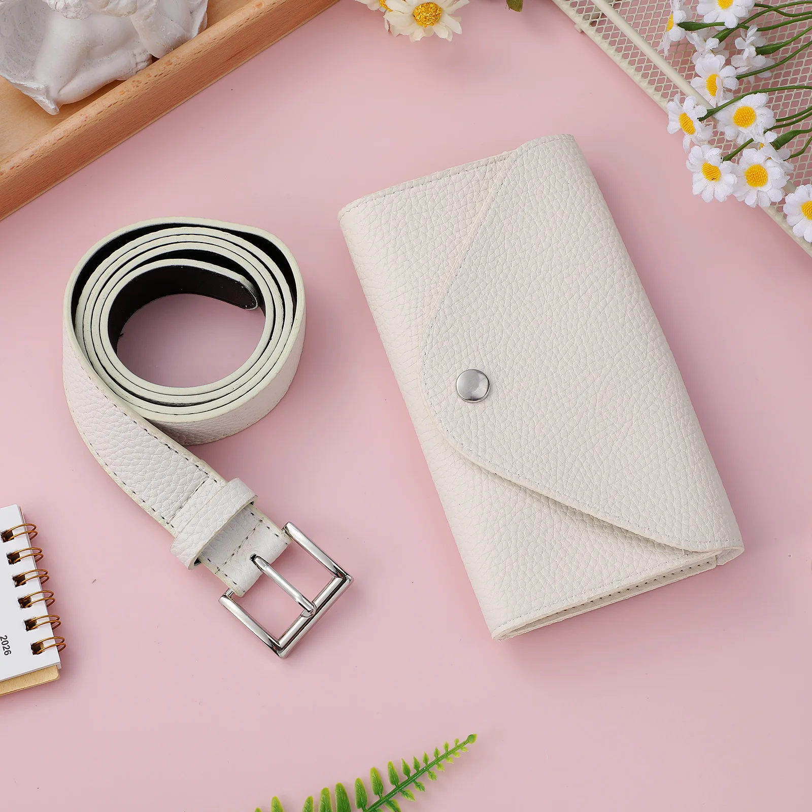 

PU Black Mini Envelope Waist Pack Belt Phone Purse Small Belt Phone Bag for Women Ideal for Events Keys Passport