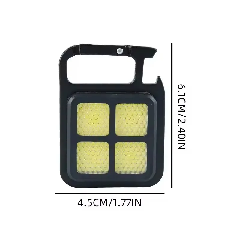 Mini LED Rechargeable Flashlight Multifunctional Keychain Light Outdoor Emergency Lamp COB Work Light for Outdoor Camping Hiking