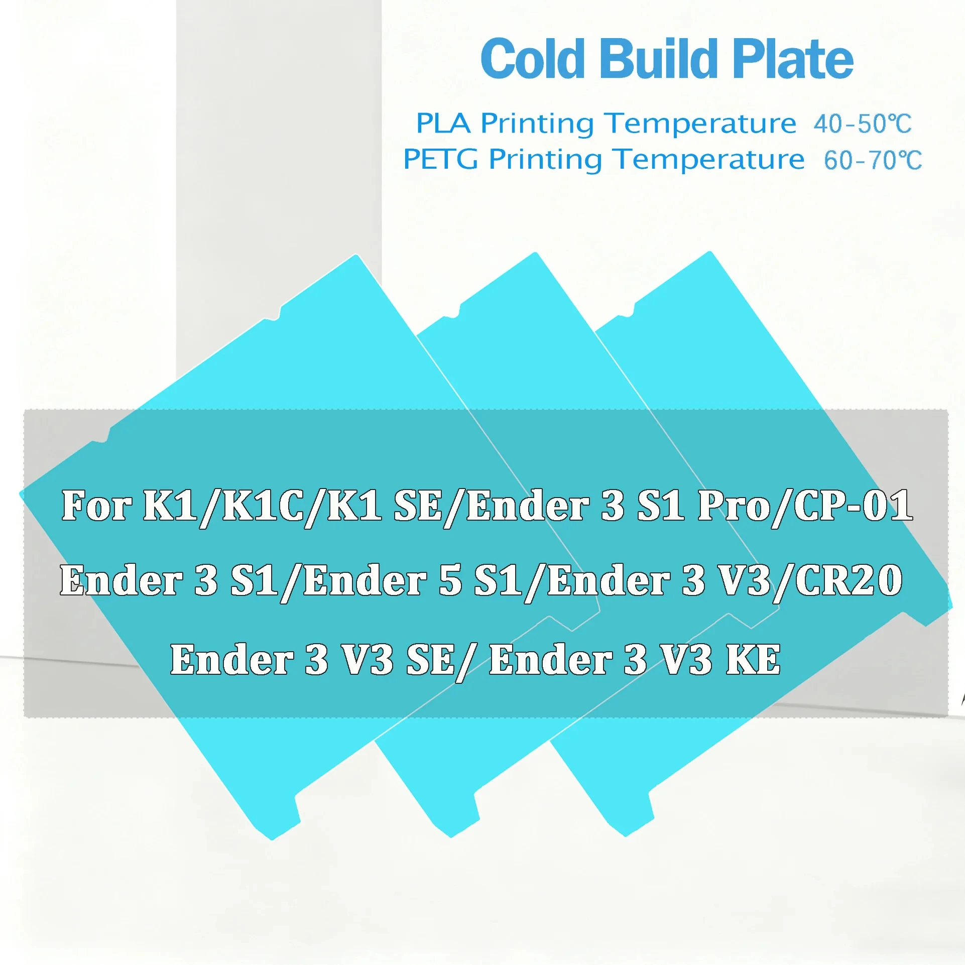 For Creality K1 K1C Build Plate Upgraded Glacier Cold Plate 235x235mm Steel Sheet bed For Ender 3 V3 SE/Ender 3 V3 KE/Ender 3 S1