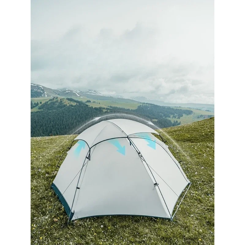 Hiking tent windproof and rainproof 15D single and double light camping