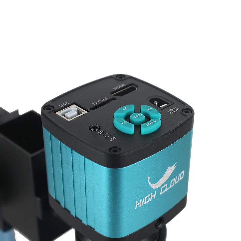 

Digital Video Monocular Microscope Camera Continus Zoom 180X C-Mount Soldering Phone Repair Tools 55MP 4K USB HDMI VGA Type-C