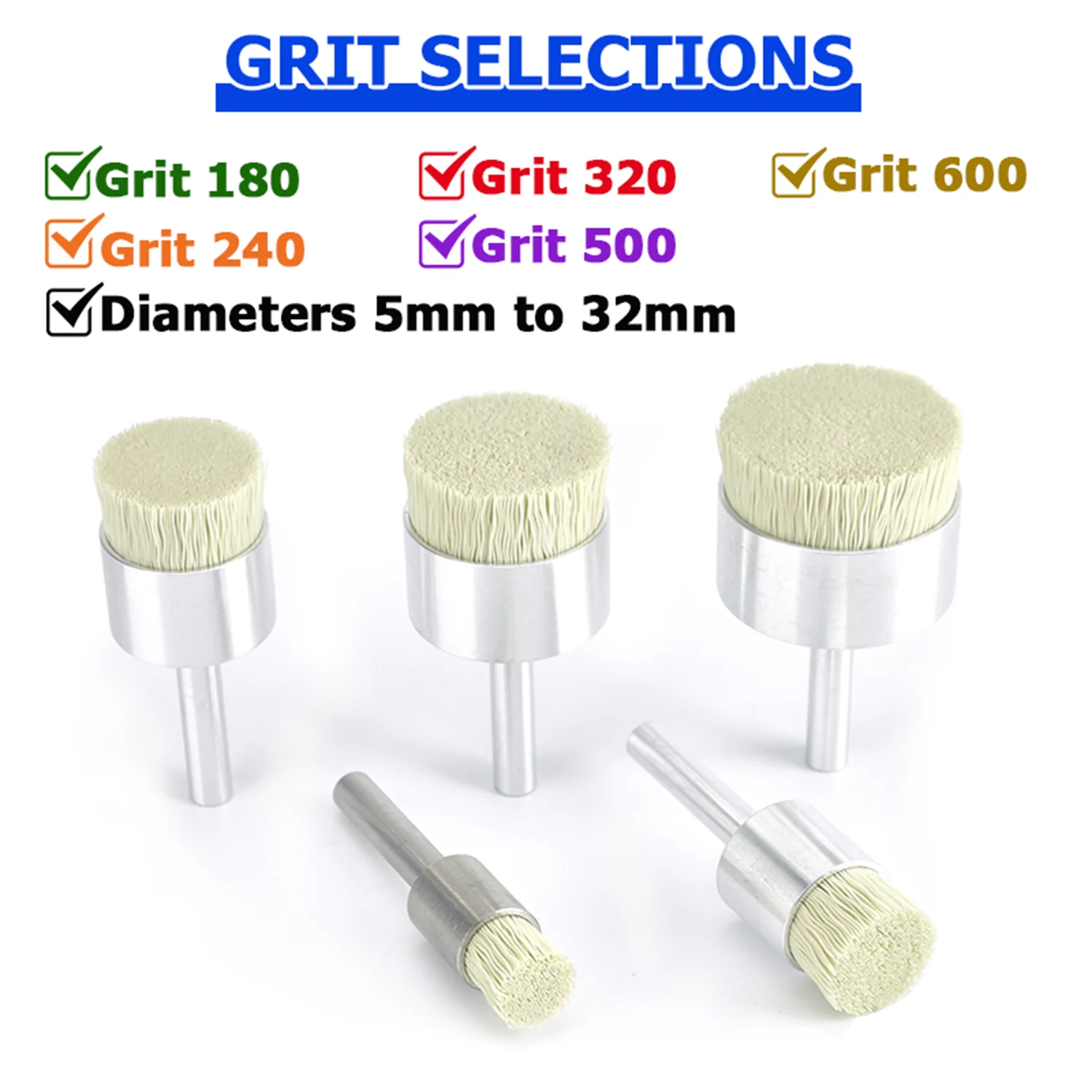 180 حصى الماس نهاية مسطحة فرشاة جلخ النايلون إزالة لدغ الصدأ الأكسدة الملوث الألومنيوم سطح معدني إعداد التنظيف #4