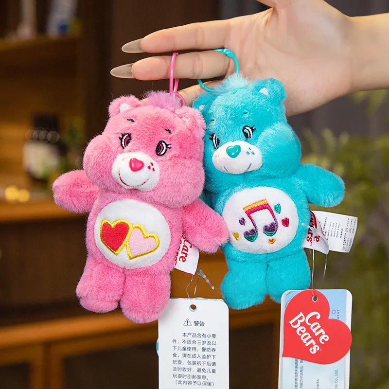 15cm Miniso Care Bears Pluszowa zabawka Kawaii Rainbow Bear Pendant Teddy Bear Bag Akcesoria Brelok do kluczy Breloczek do samochodu Dzieci Prezenty