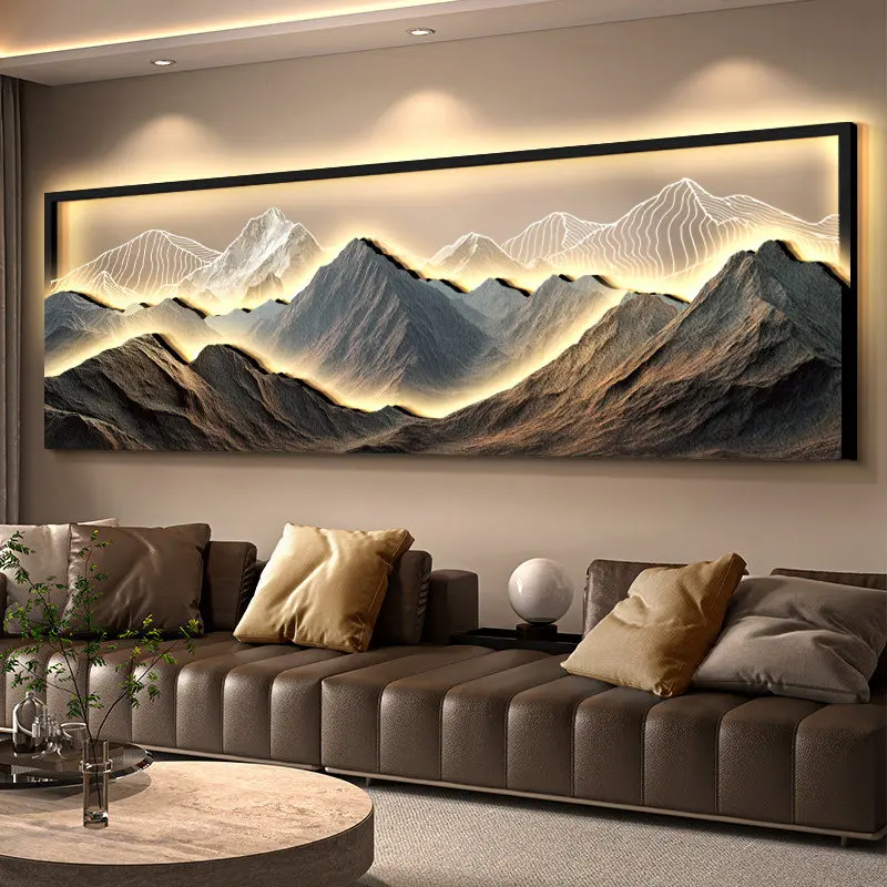 eh-high-end three-dimensional decorative painting wall murals sofa background painting landscap tableau décoration mural decor-