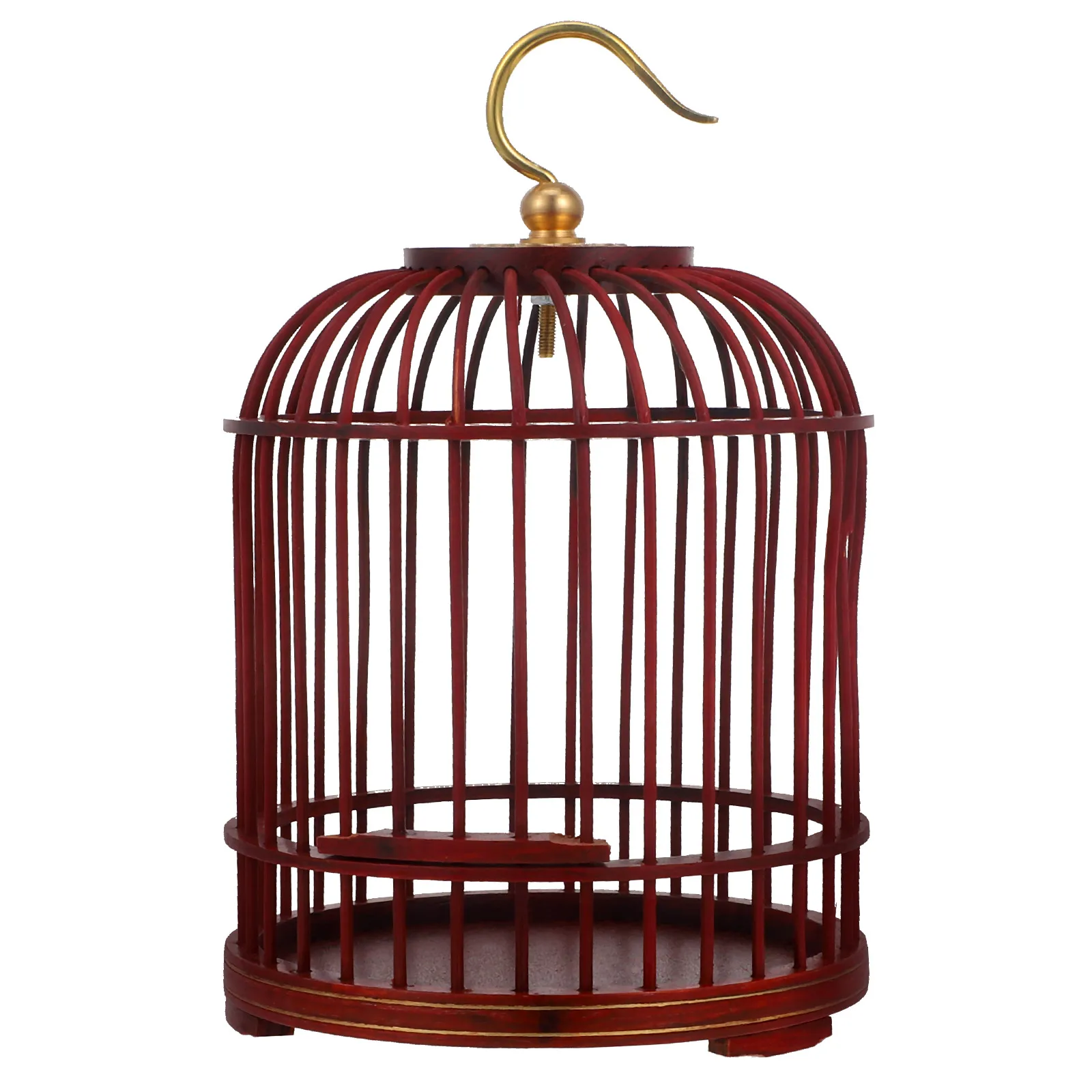 

Wooden Birdcage Hanging Bird Cage Dome Design Lock Buckle Large Capacity Decorative Cage Ornament for Small Pets Crickets