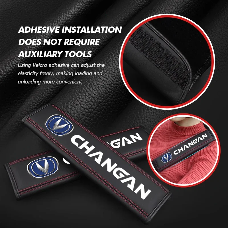 Relieve Shoulder Strain Car Safety Belt Cover Cushion Soft Auto Seatbelt Strap Sleeve Trim Compatible with Changan Karvaan Eado