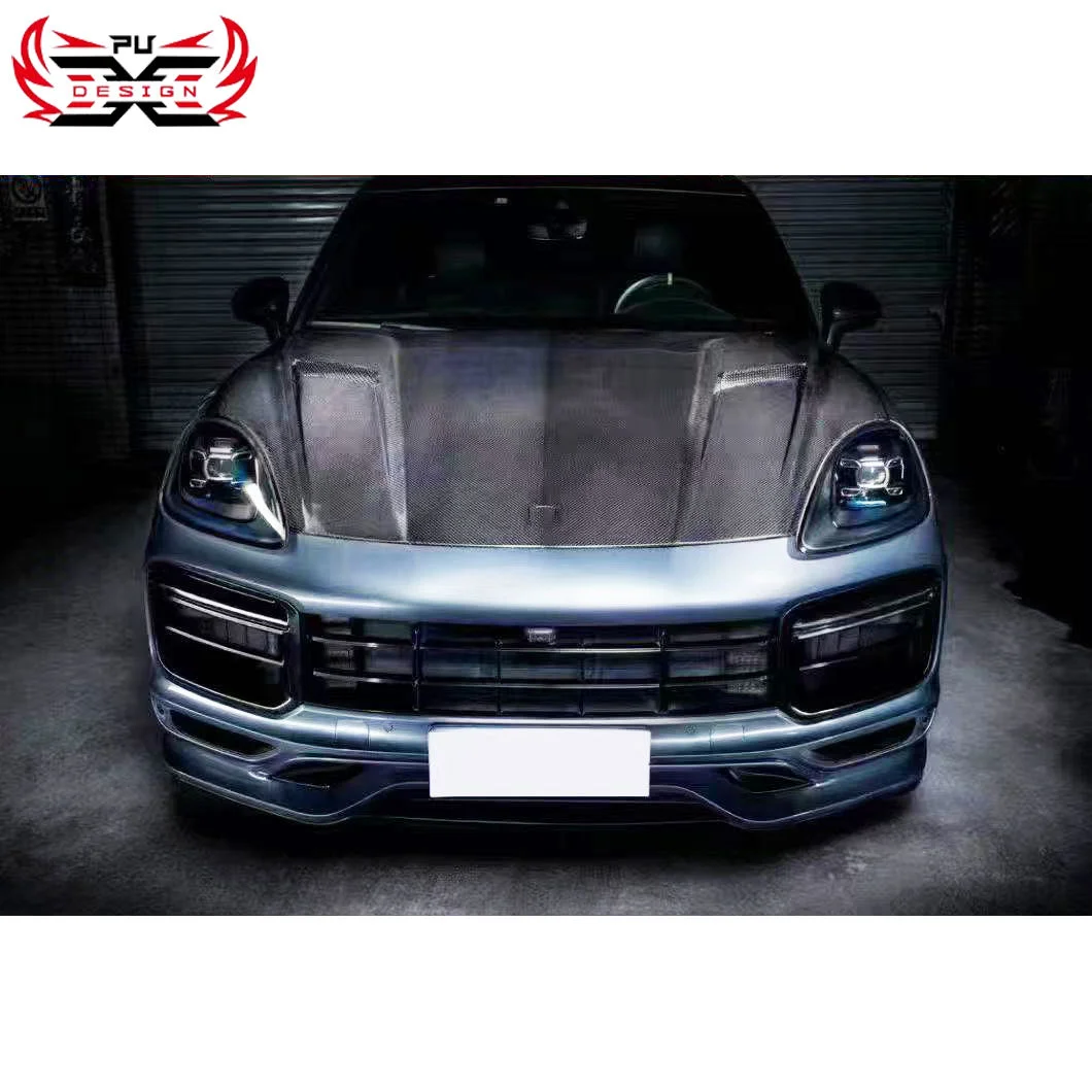 

High Quality Dry Carbon Fiber Hood for Porsche Cayenne 9Y0.1 9Y0.2 E3.1 E3.2 18-25 Year TKT Style Engine Bonnet Hood Body Kit