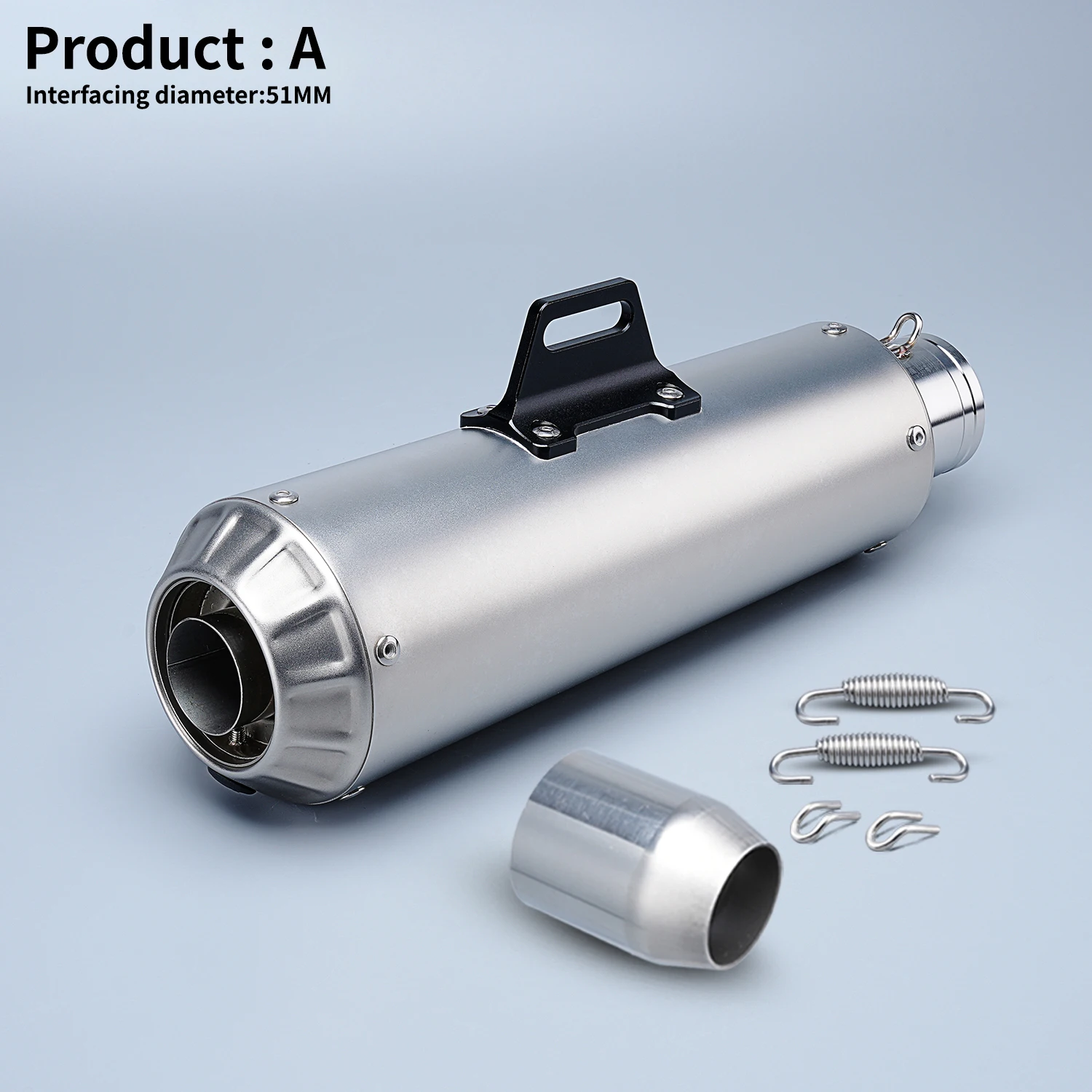 

Универсальная выхлопная система для мотоциклов из нержавеющей стали 51 мм, модифицированная труба для повышения производительности, подходит для R3, R6, CBR650, ZX4R, ZX6R