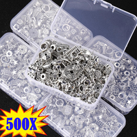 500pcs/bag Tibetan Antique Silver Color Hollow Ball Metal Beads Spacer Beads Pendant for Jewelry Making DIY Bracelet Nekclace