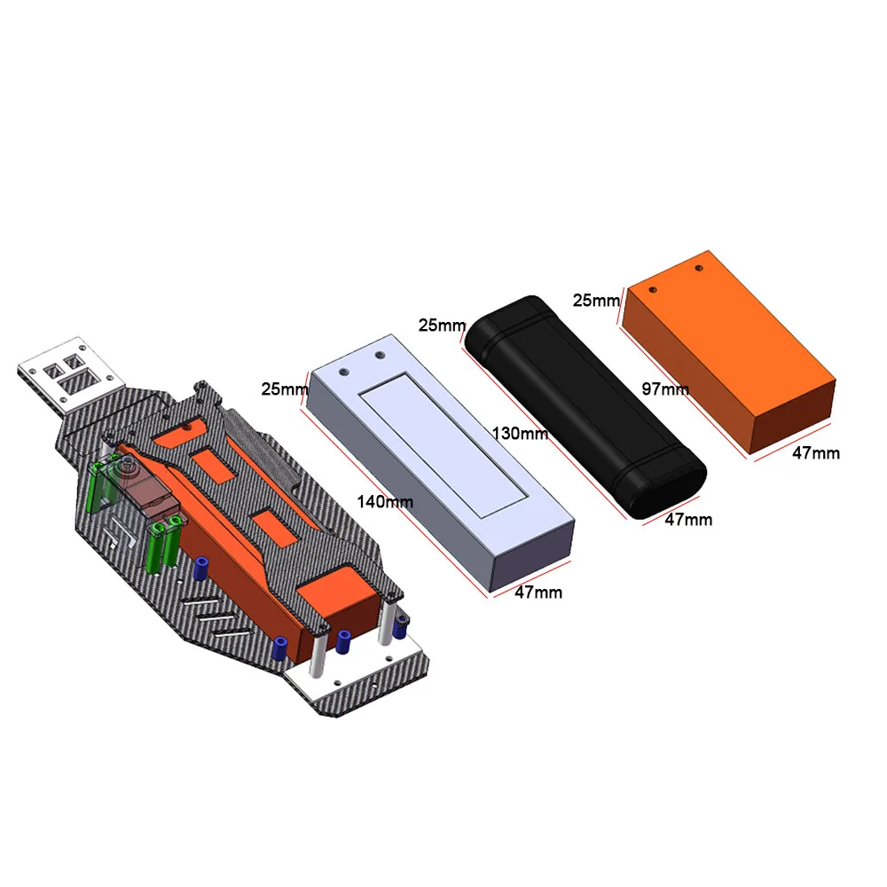 Carbon Chassis Frame Kit for Tamiya DF03 Chassis Upgrades