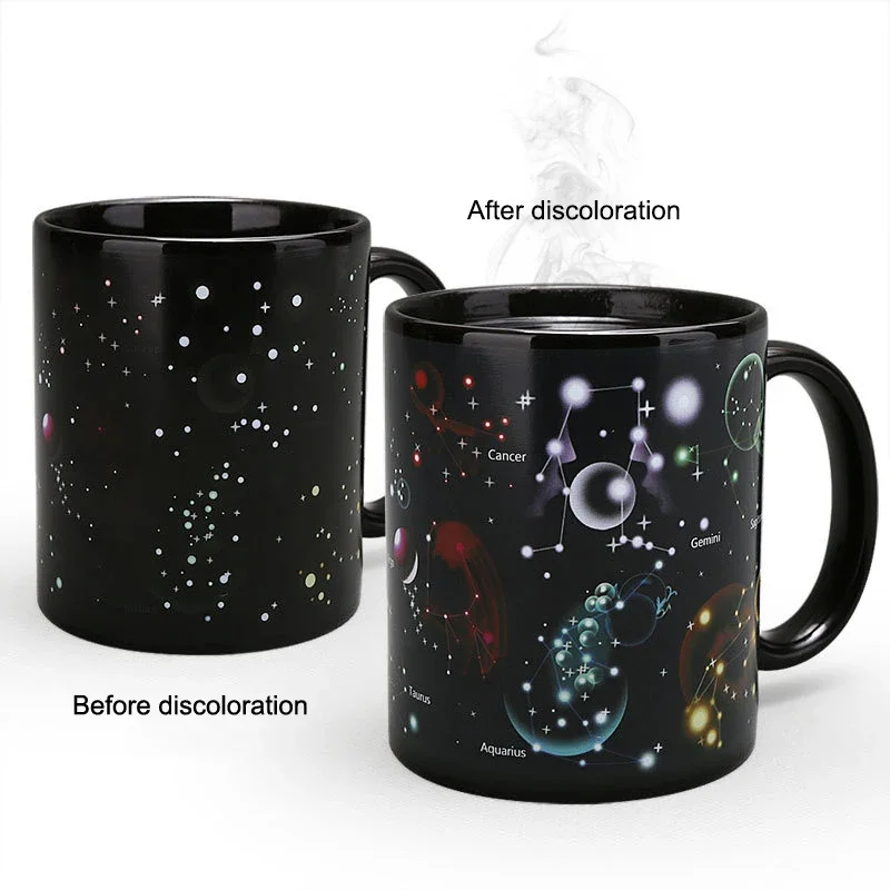 New 12 constellation color change mugs,porcelain mug Hand-painted Starry sky puer tea mug coffee cup Drinkware unique gift