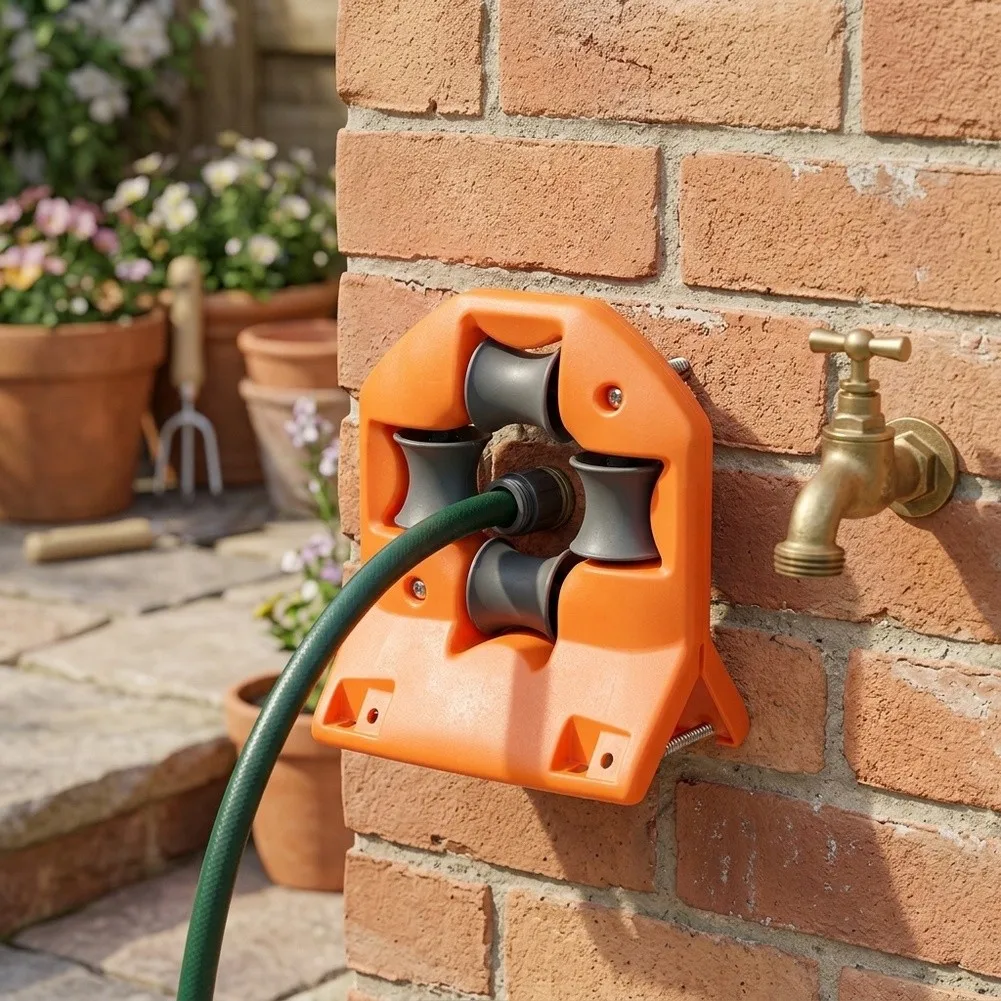 Watering Hose Holder Garden Hose Roller For Sunny Or Rainy Days Free-spinning Roller Design Robust Plastic Construction