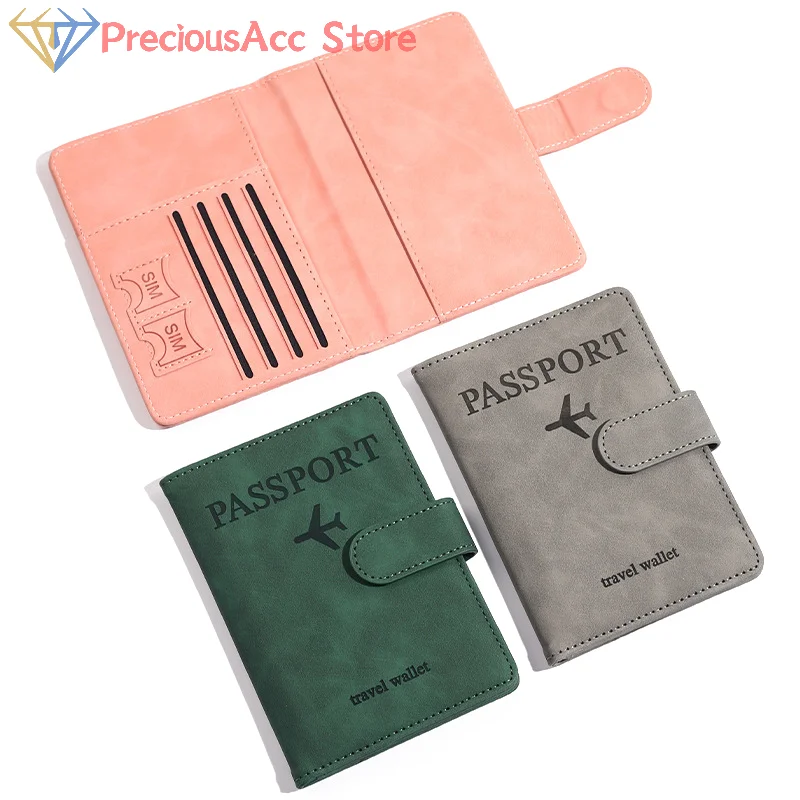 Antimagnetic&Anti-theft Passport Holder Covers Case Travel Credit Card Wallet Leather Passport Book For Women/Men Passport Cover