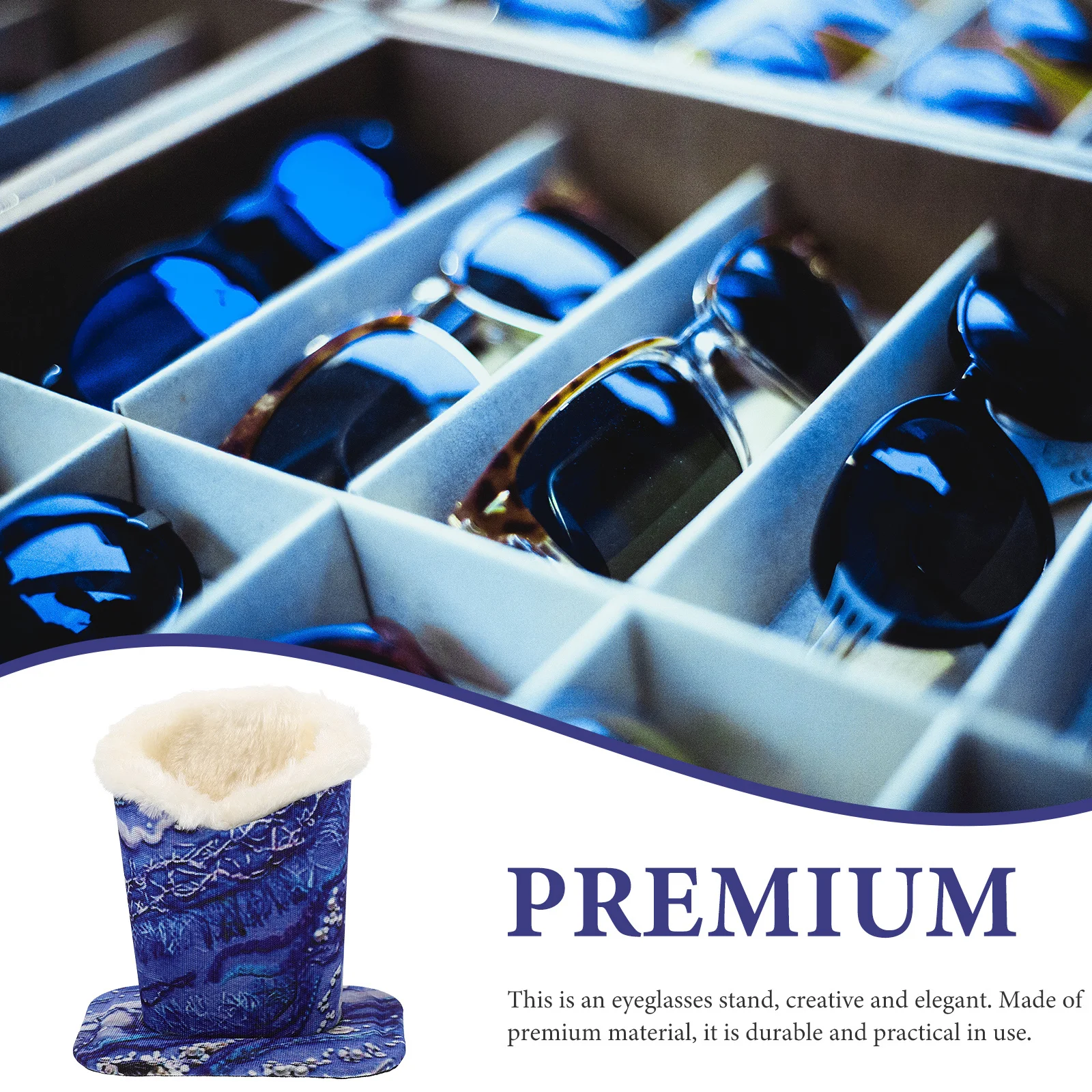 حامل نظارات أنيق، ملمس عملي ومتين، لون موحد شفاف، سهل الوصول إلى غرفة النوم المزخرفة #2